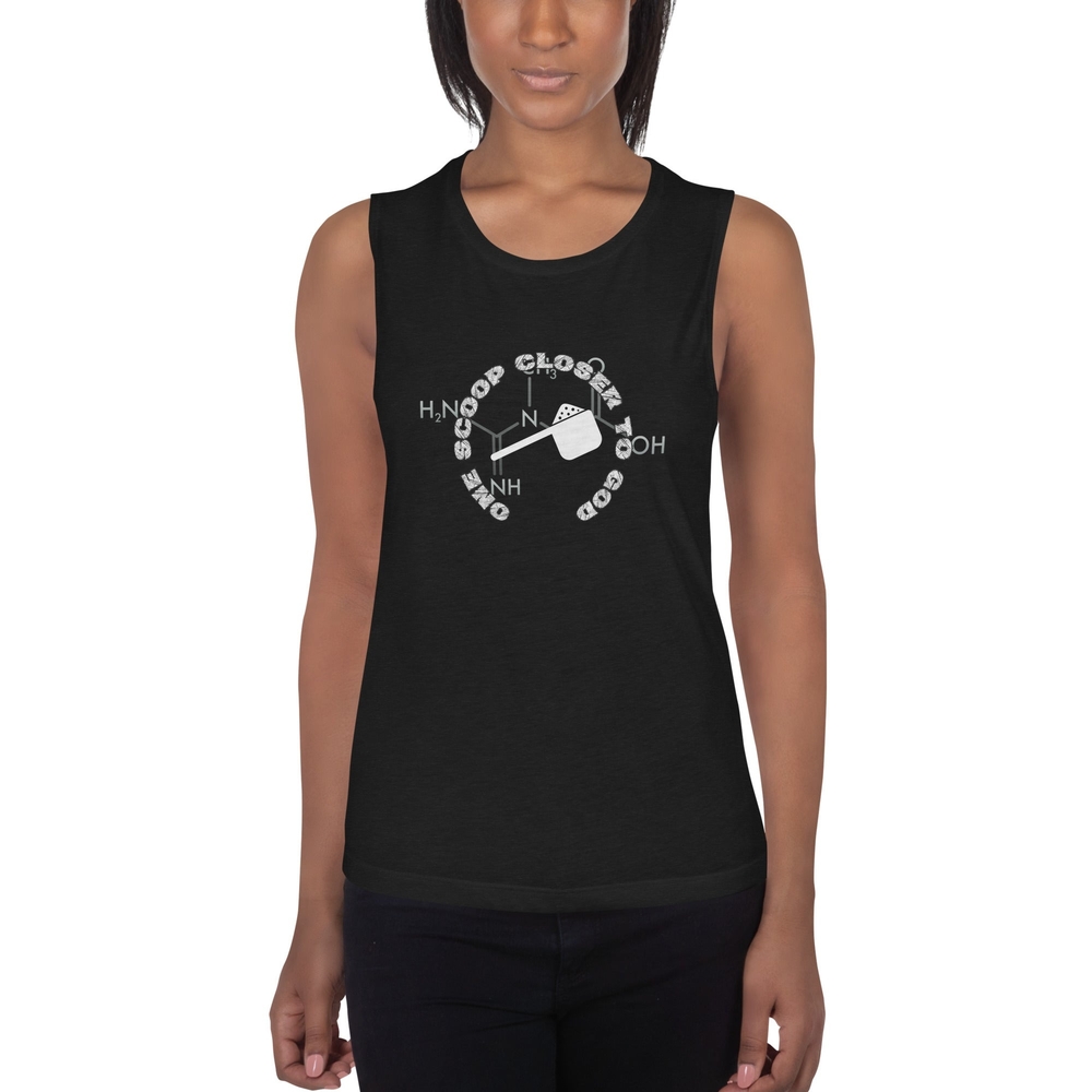 Black Sleeveless Graphic Tank Top